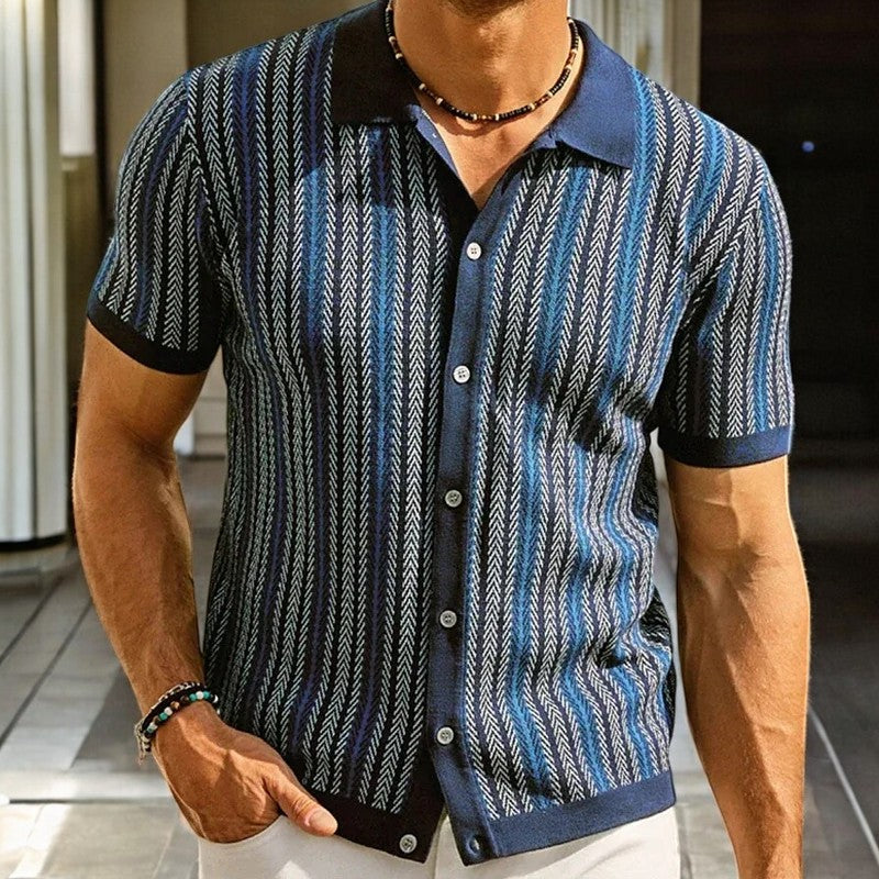 Cotton Reid Shirt - Unisex in navy