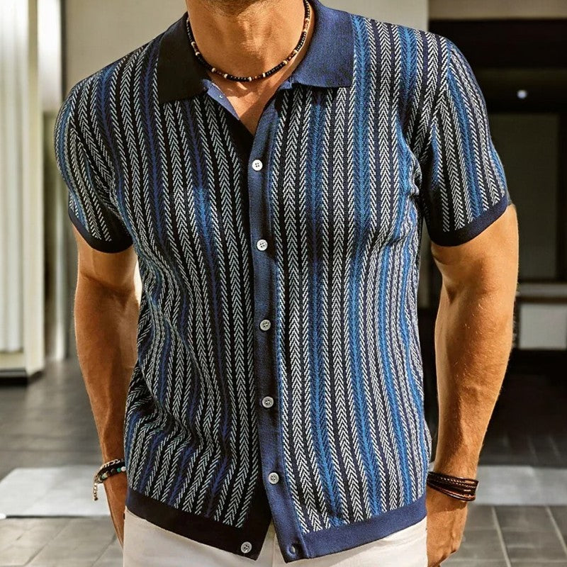 Cotton Reid Shirt - Unisex in navy