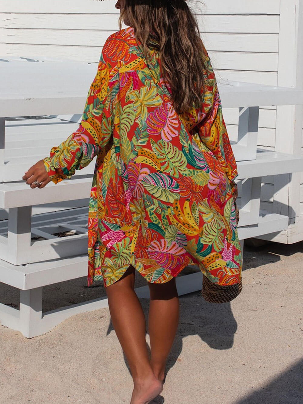 Denim Shirt Dress - Women's in multicolor