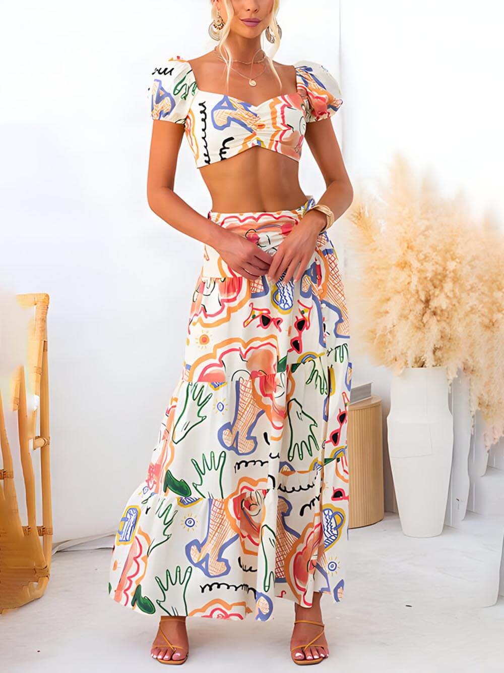 Polyester Wrap Top - Women's in multicolor