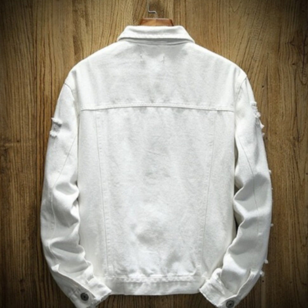 Bastian Ripped Jacket - Unisex in pink