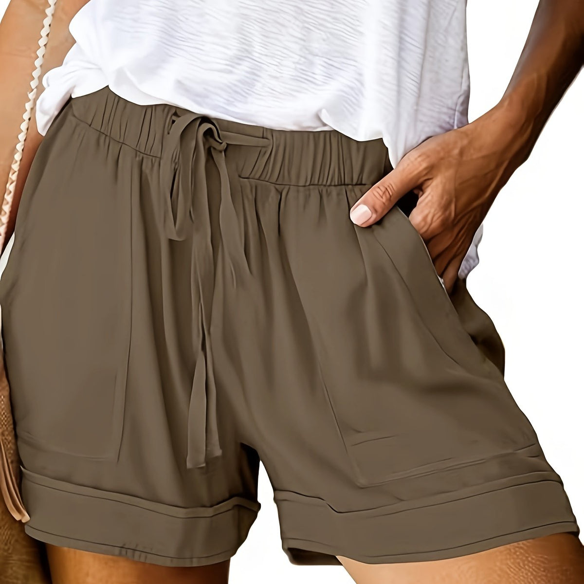 Maya Relaxed Shorts - Unisex in olive green