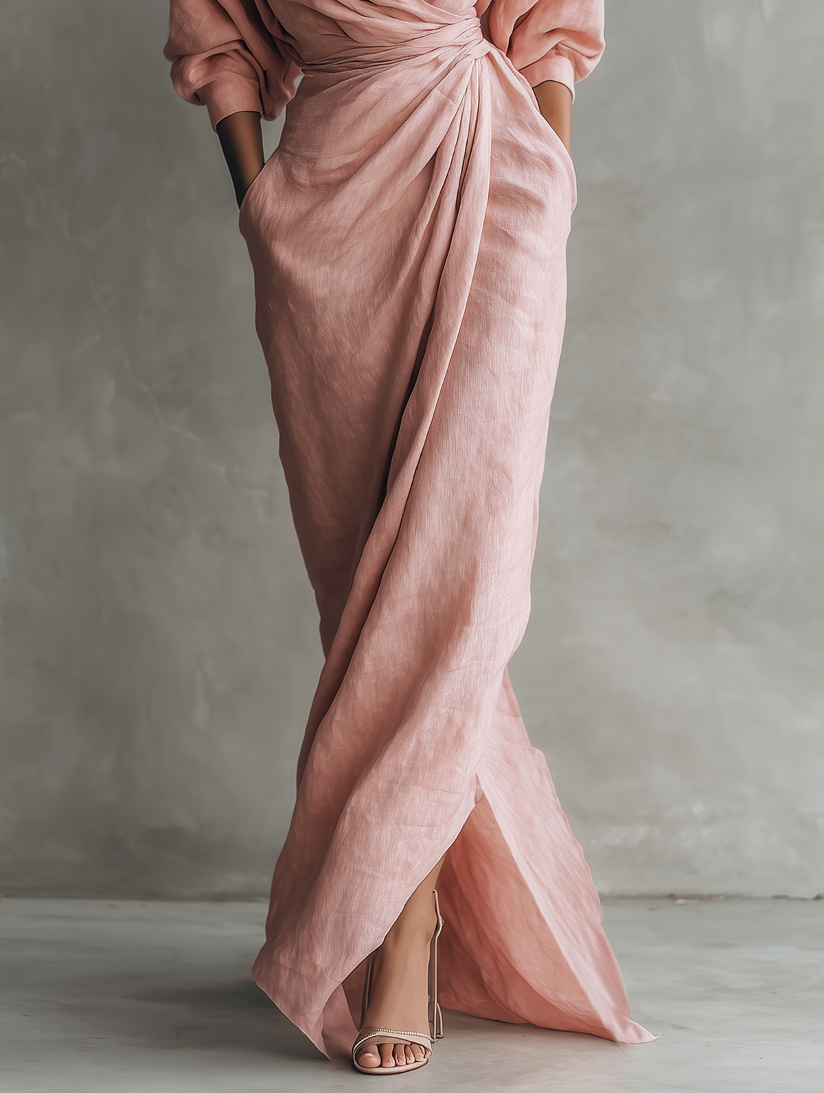 Hugo Linen Maxi Dress - Women's in brown