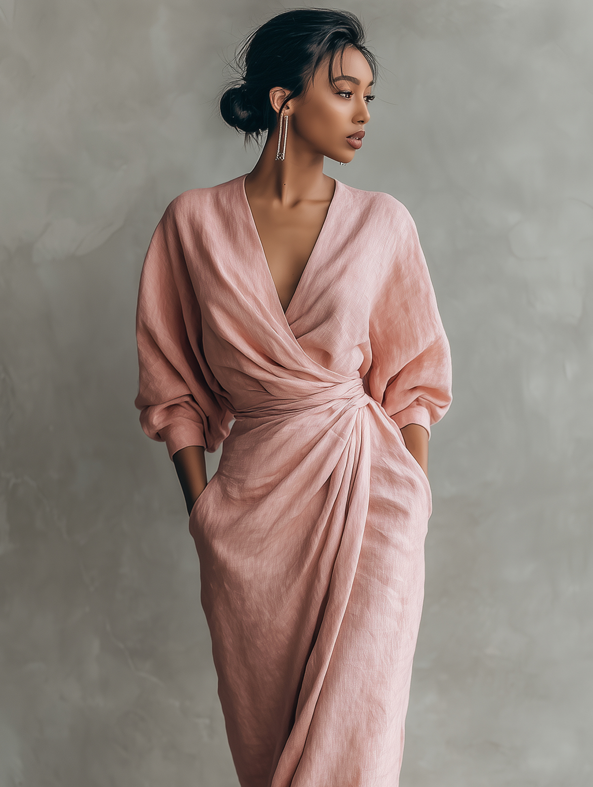 Hugo Linen Maxi Dress - Women's in brown