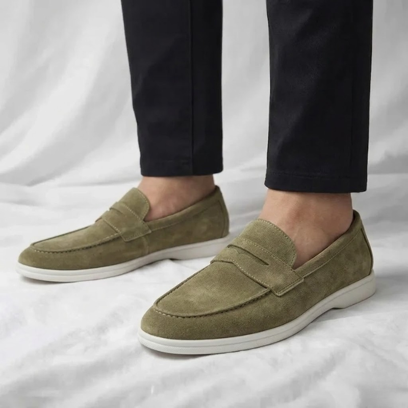 Bancroft Suede Loafers - Men's in green