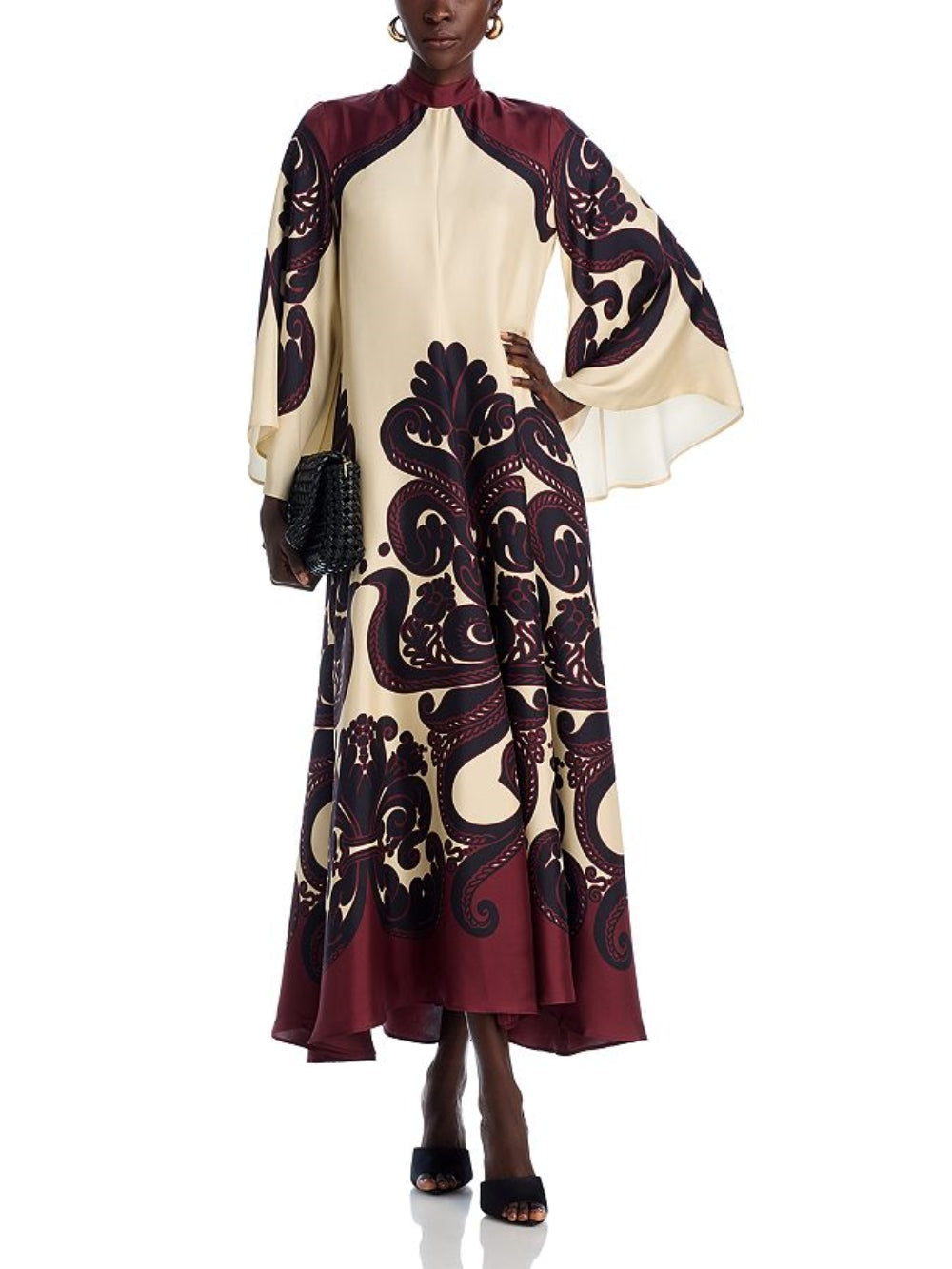 Elegance Ease Printed Maxi Dress - Women's in black