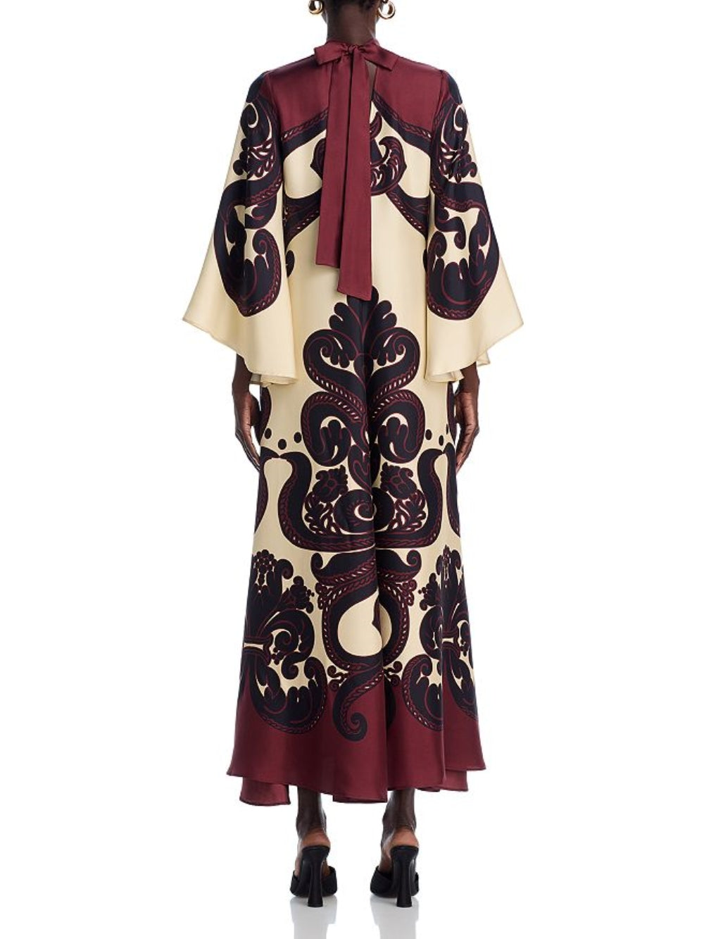 Elegance Ease Printed Maxi Dress - Women's in black