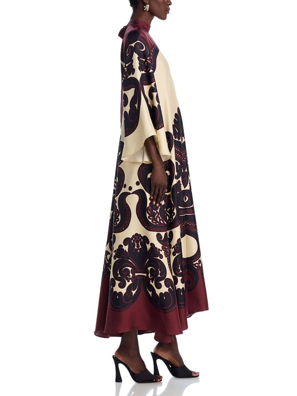Elegance Ease Printed Maxi Dress - Women's in black