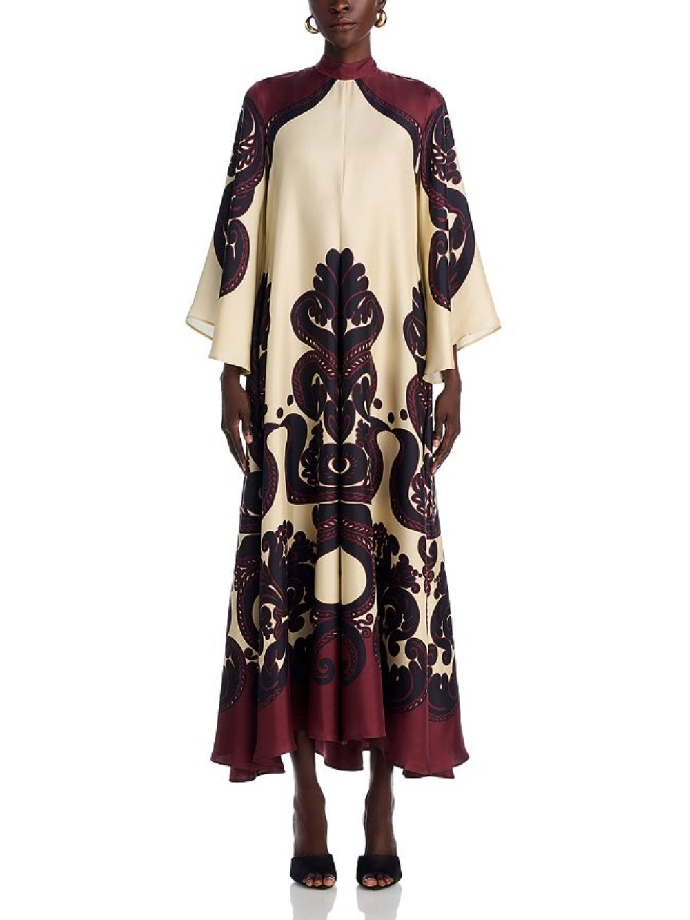 Elegance Ease Printed Maxi Dress - Women's in black