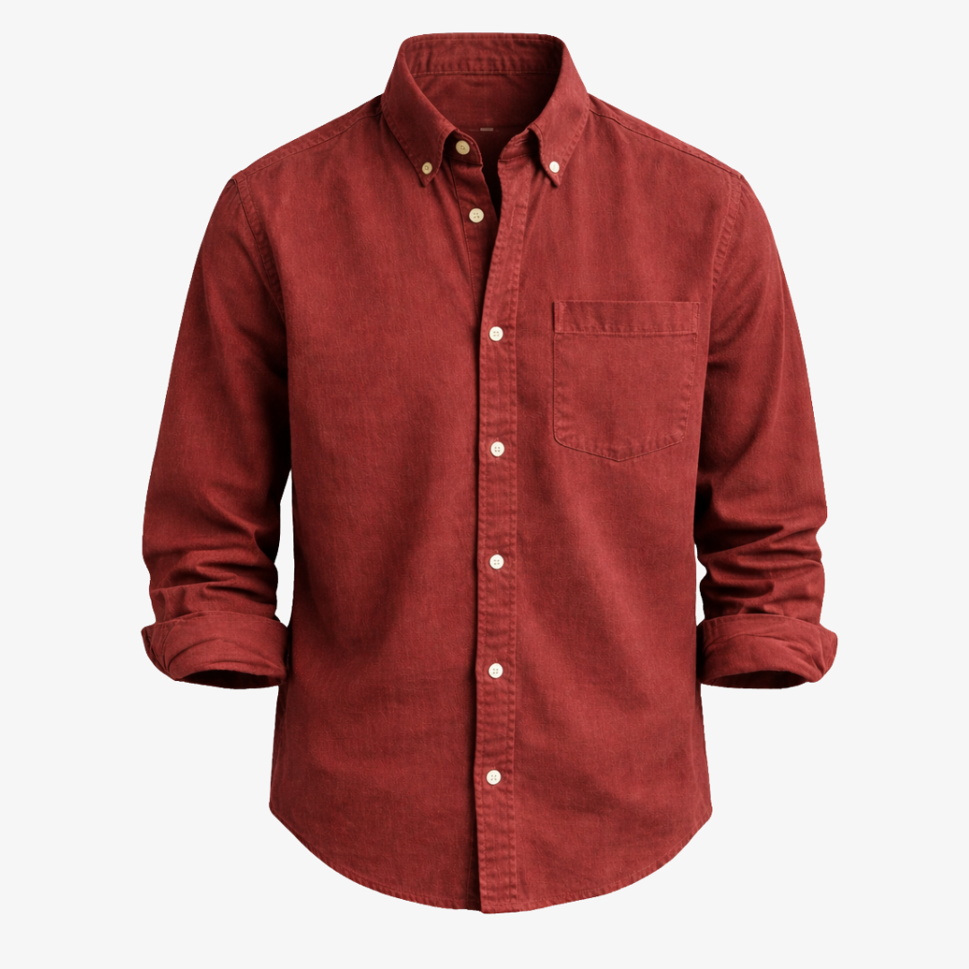Kensington Chest-Pocket Linen Shirt - Unisex in blue
