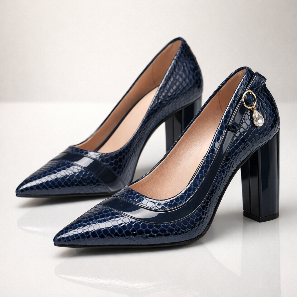 Miles Scale Heels - Women's in navy