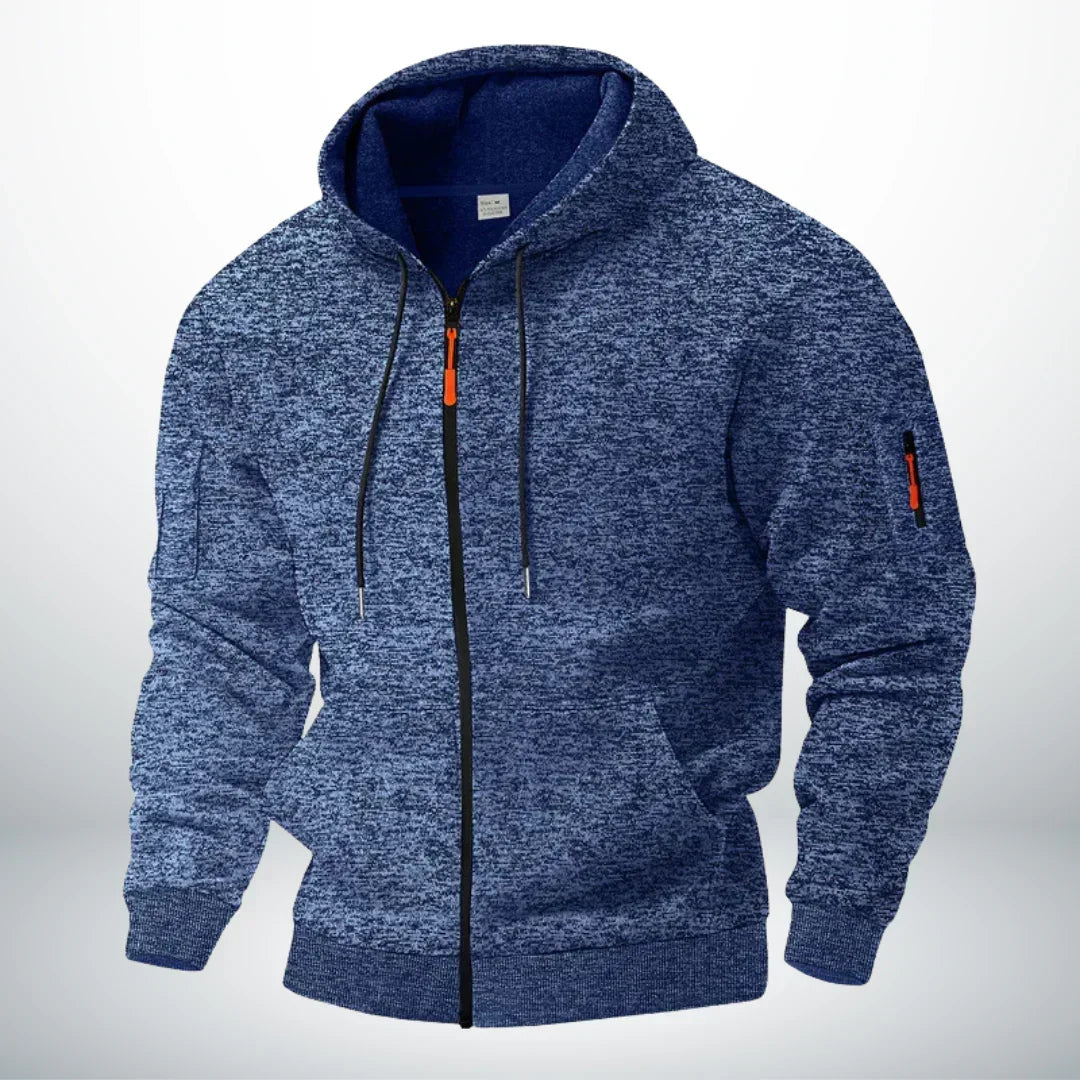 Alistair Zip Fleece Sweater - Unisex in blue
