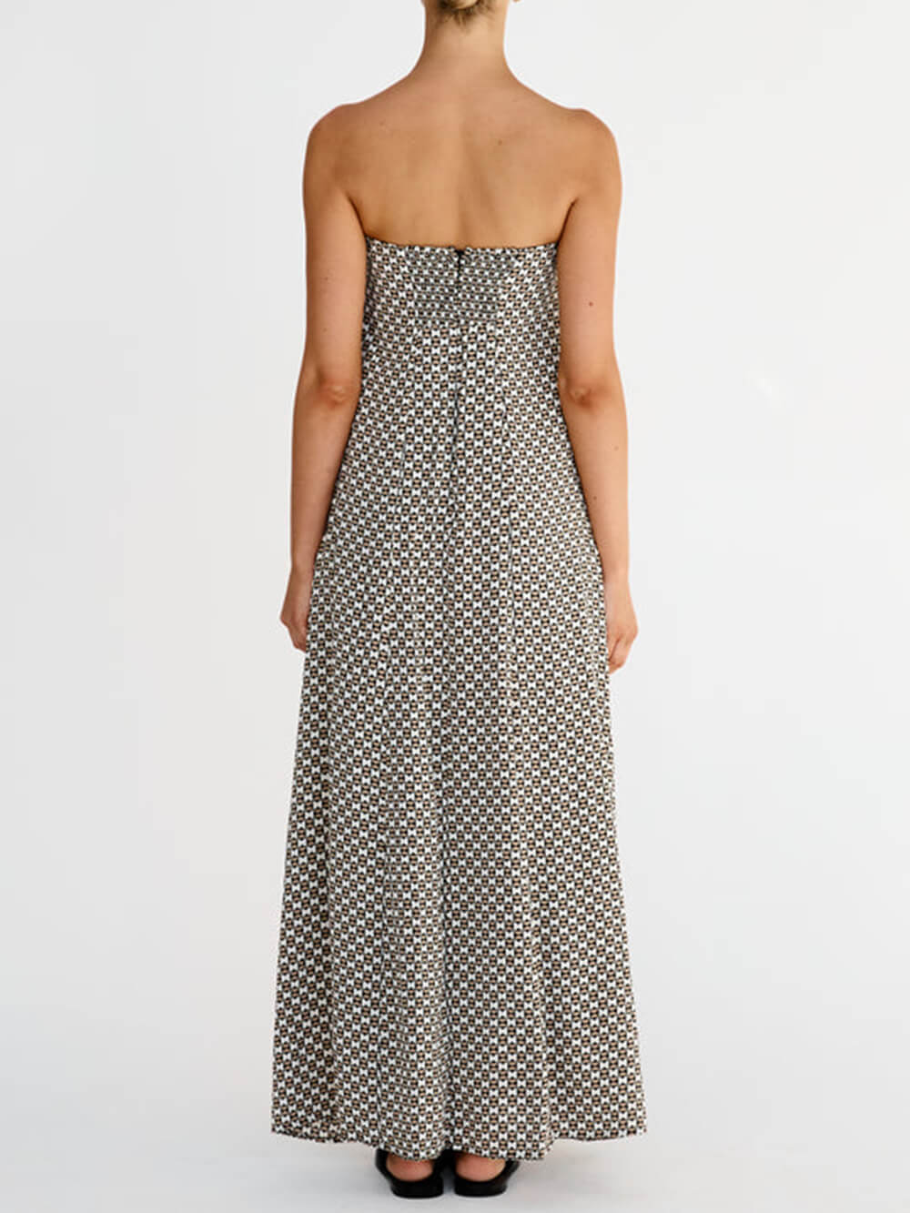 Printed Maxi Dress - Women's - Black in black
