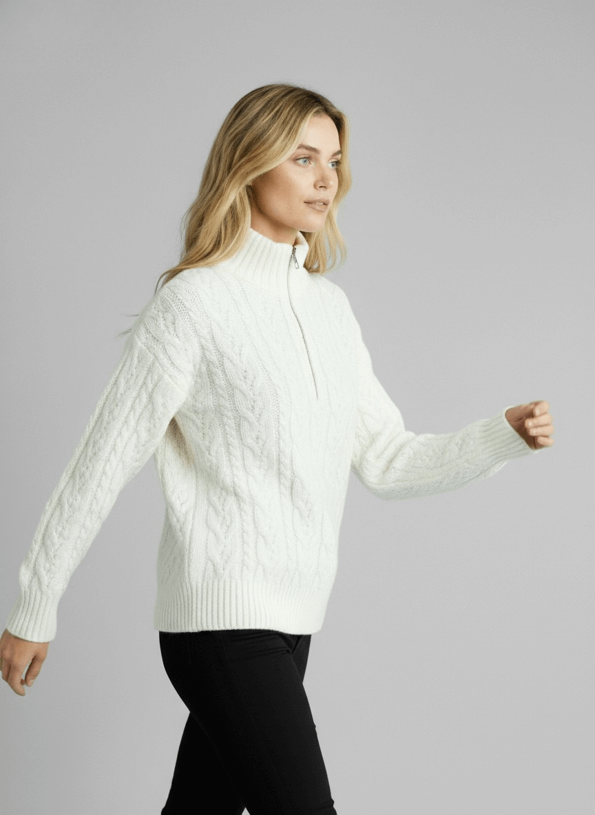 Amy Zip Sweater - Unisex in gray