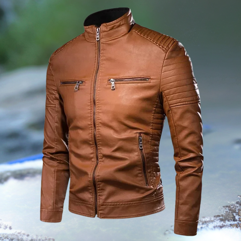 Felix Vintage Leather Jacket - Unisex in black