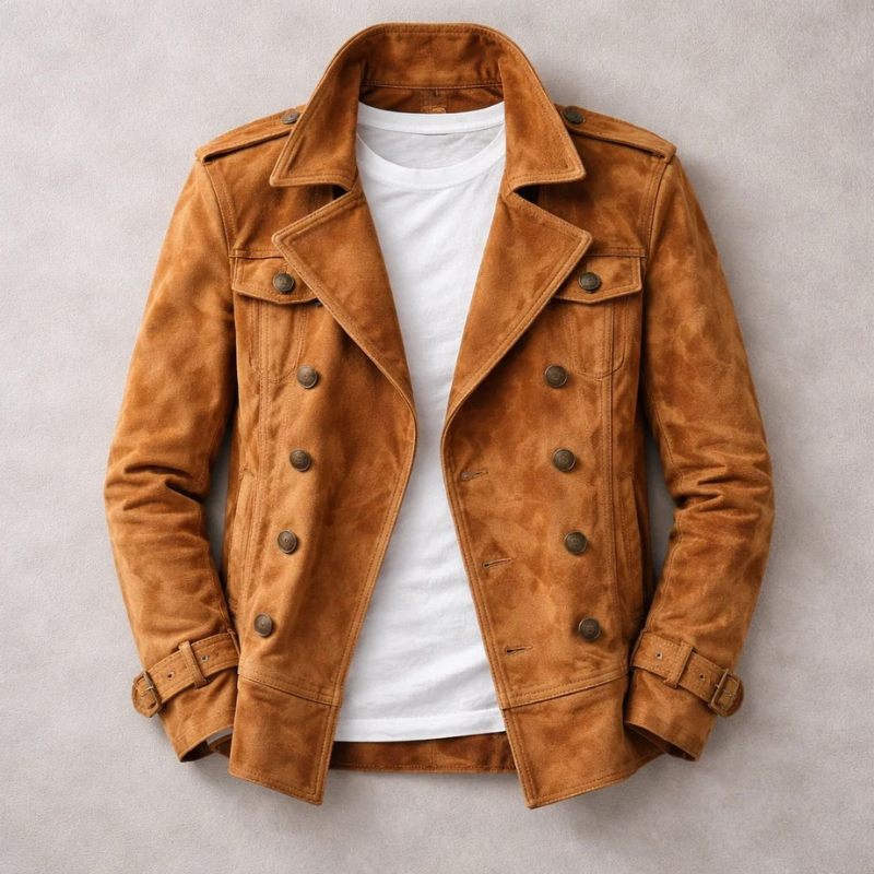 Suede Ravenshire Coat - Unisex in brown