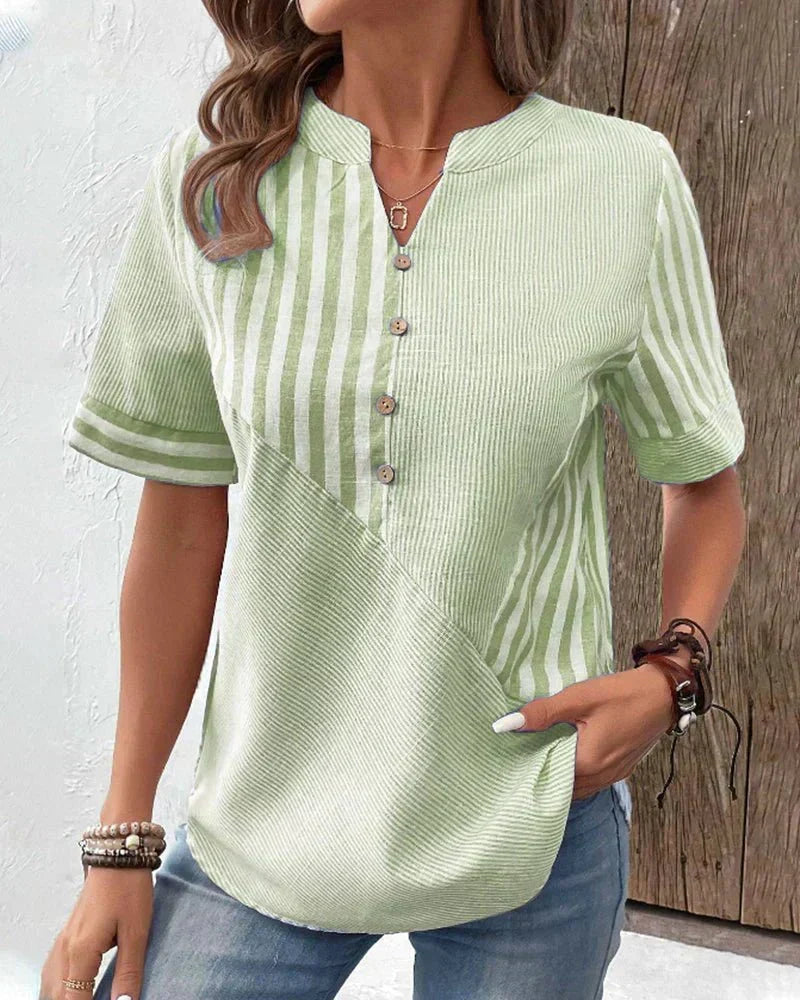 Anya Striped Blouse - Women's in pink