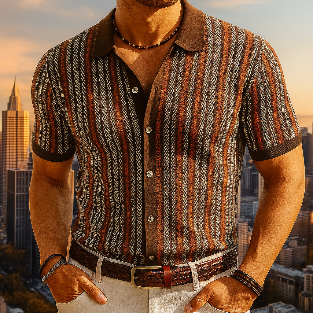 Cotton Reid Shirt - Unisex in brown