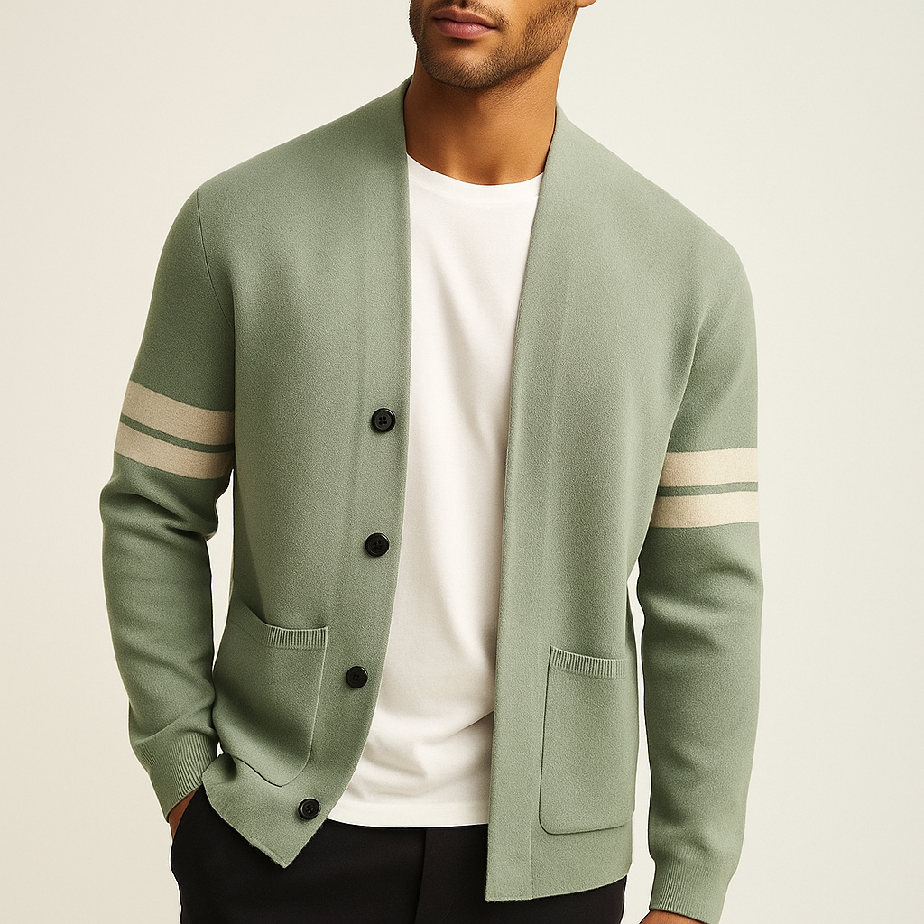 Finn Fine-Knit Cardigan - Unisex in green