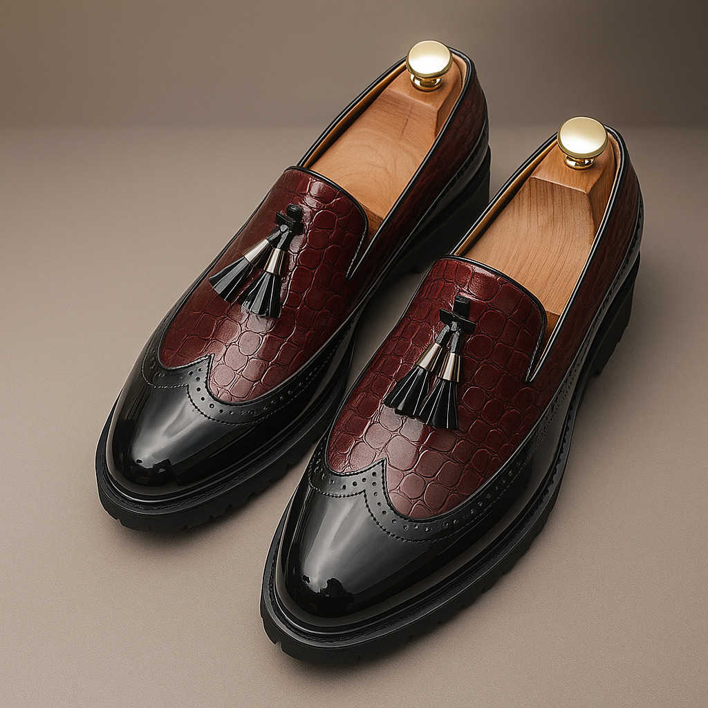 Dalton Vale Loafers - Men's in crimson black