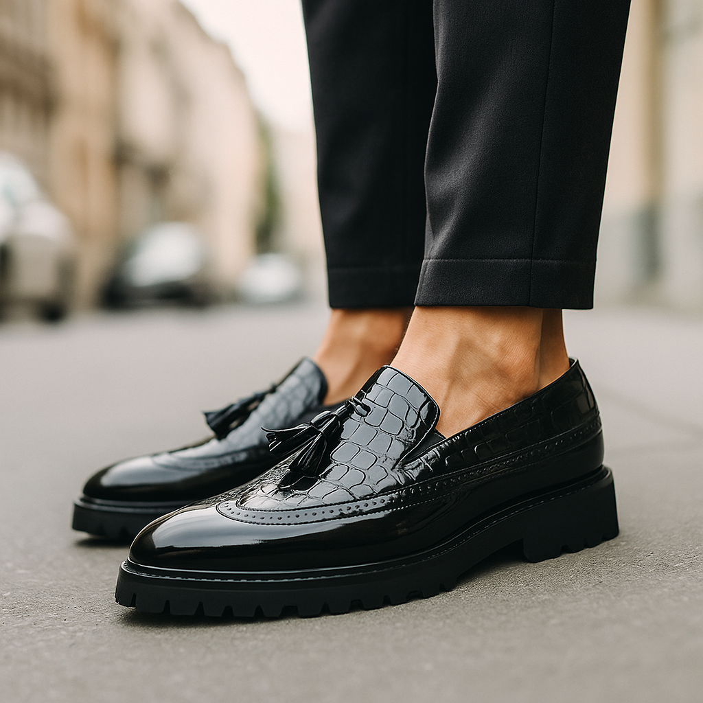 Dalton Vale Loafers - Men's in crimson black
