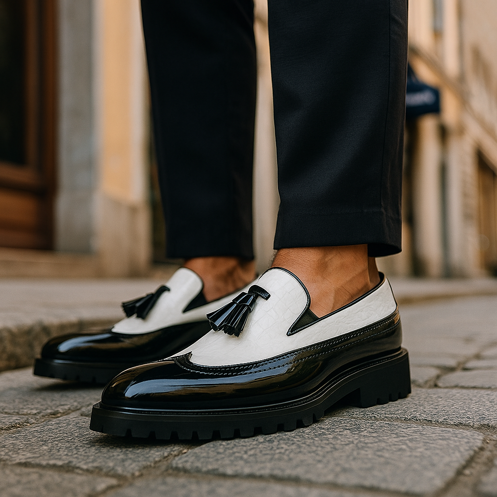 Dalton Vale Loafers - Men's in crimson black