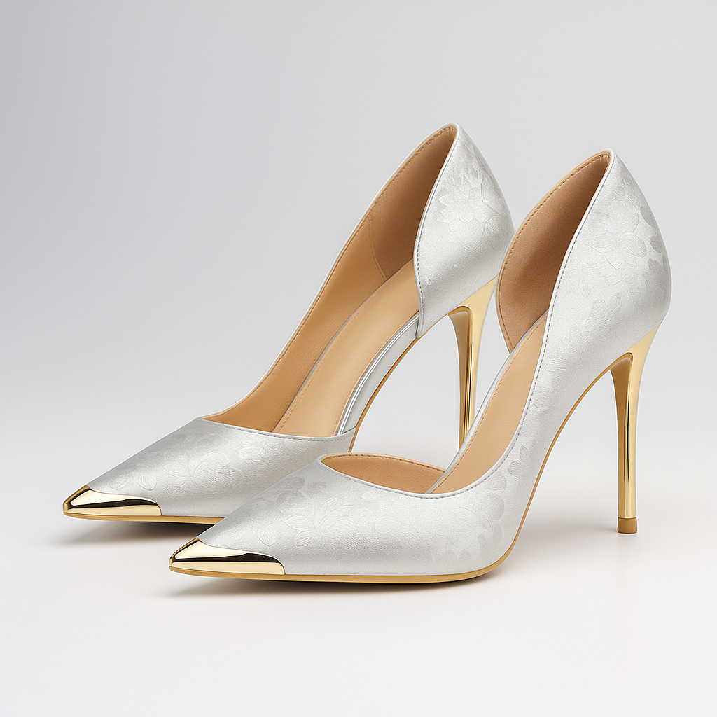 Satin Enzo Heels - Women's in green