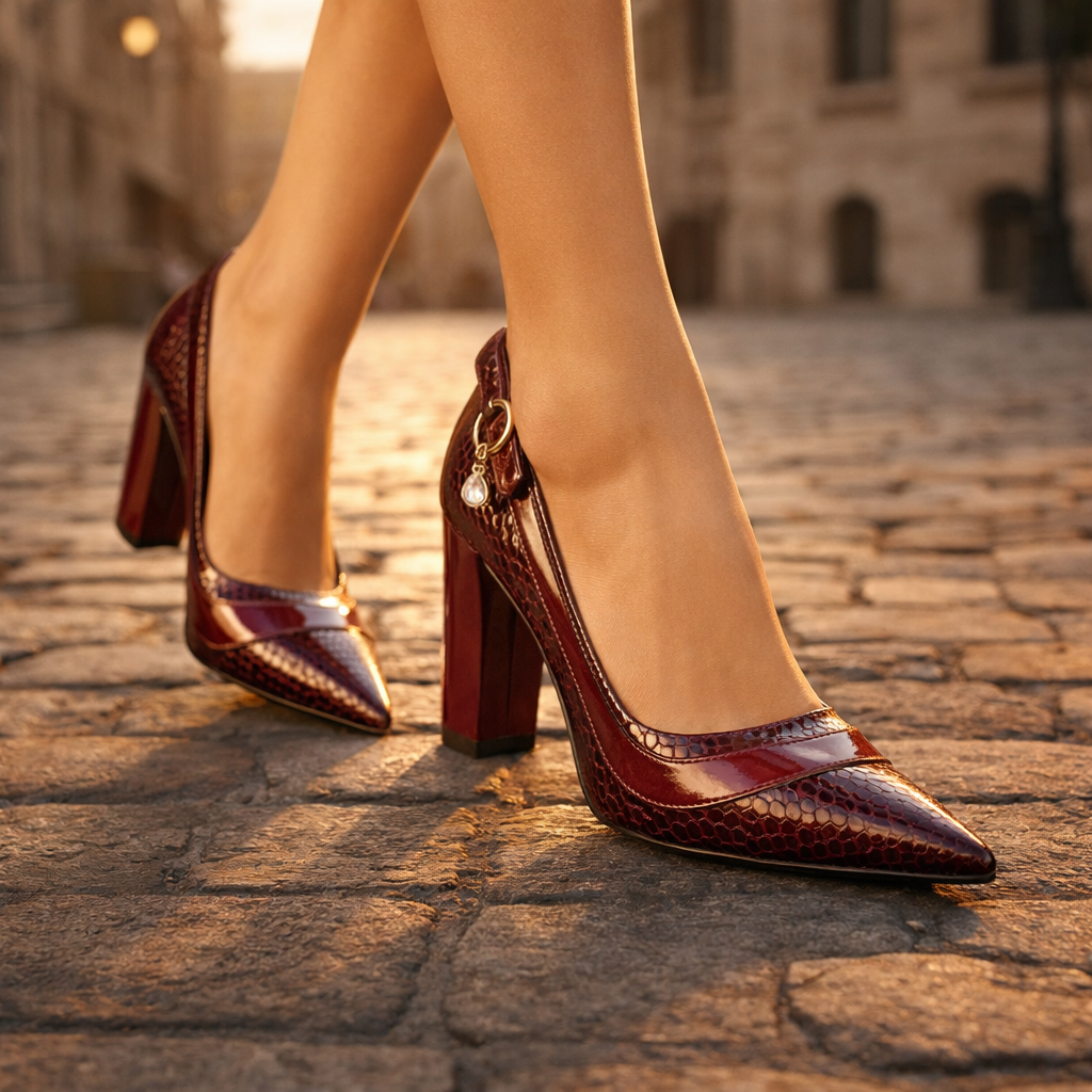 Miles Scale Heels - Women's in navy