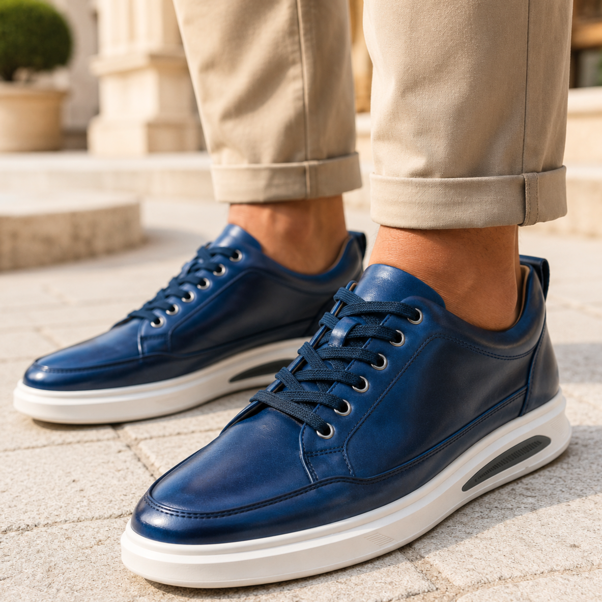 Sawyer Handmade Leather Sneakers - Men's in red
