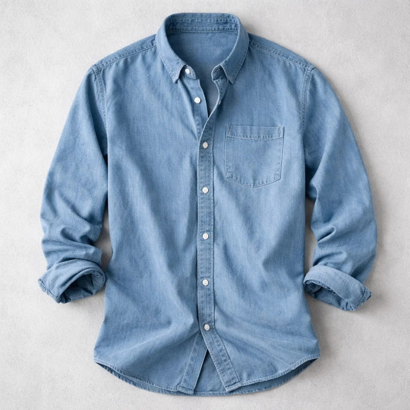 Cotton Owen Oxford Shirt - Unisex in blue