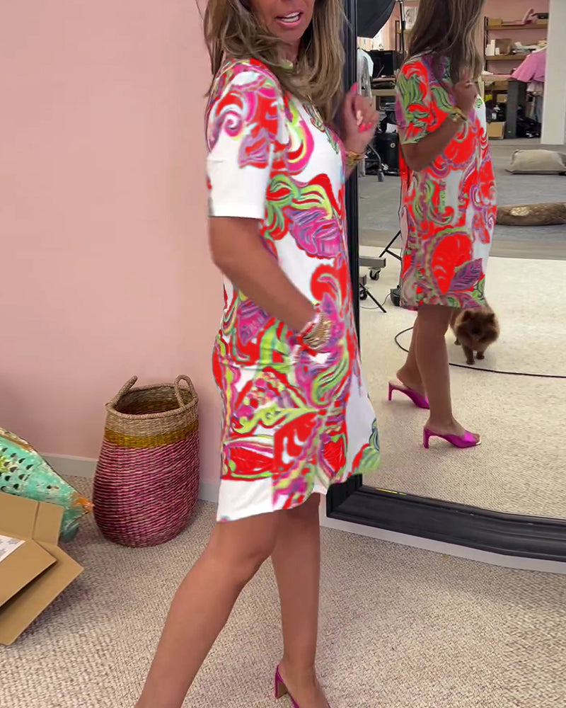 Aria Printed Dress - Women's in green