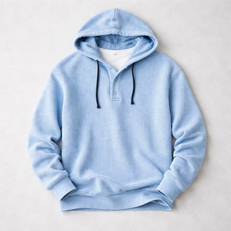 Bromley Waffle Hoodie - Unisex in navy