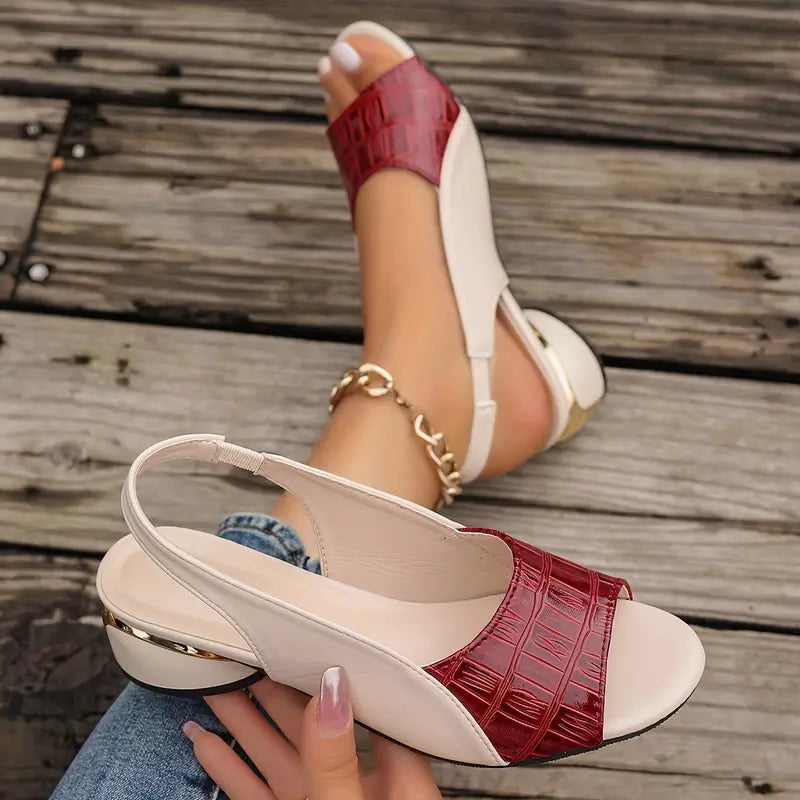 Dalton Cushioned Leather Sandals - Unisex in red