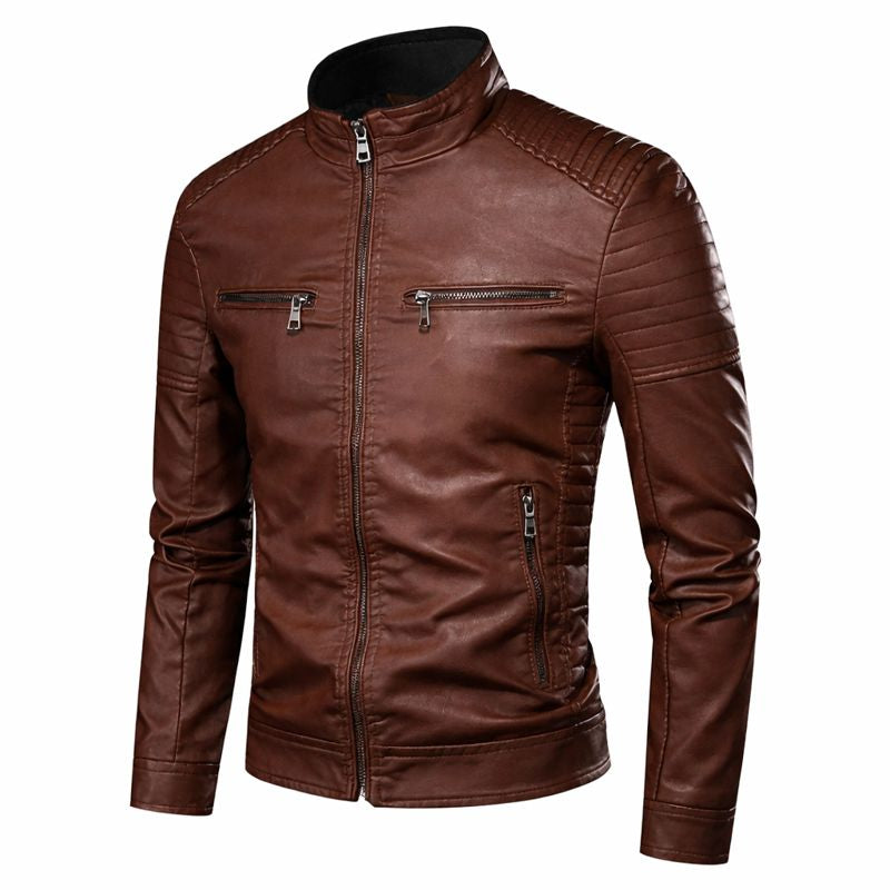 Felix Vintage Leather Jacket - Unisex in black