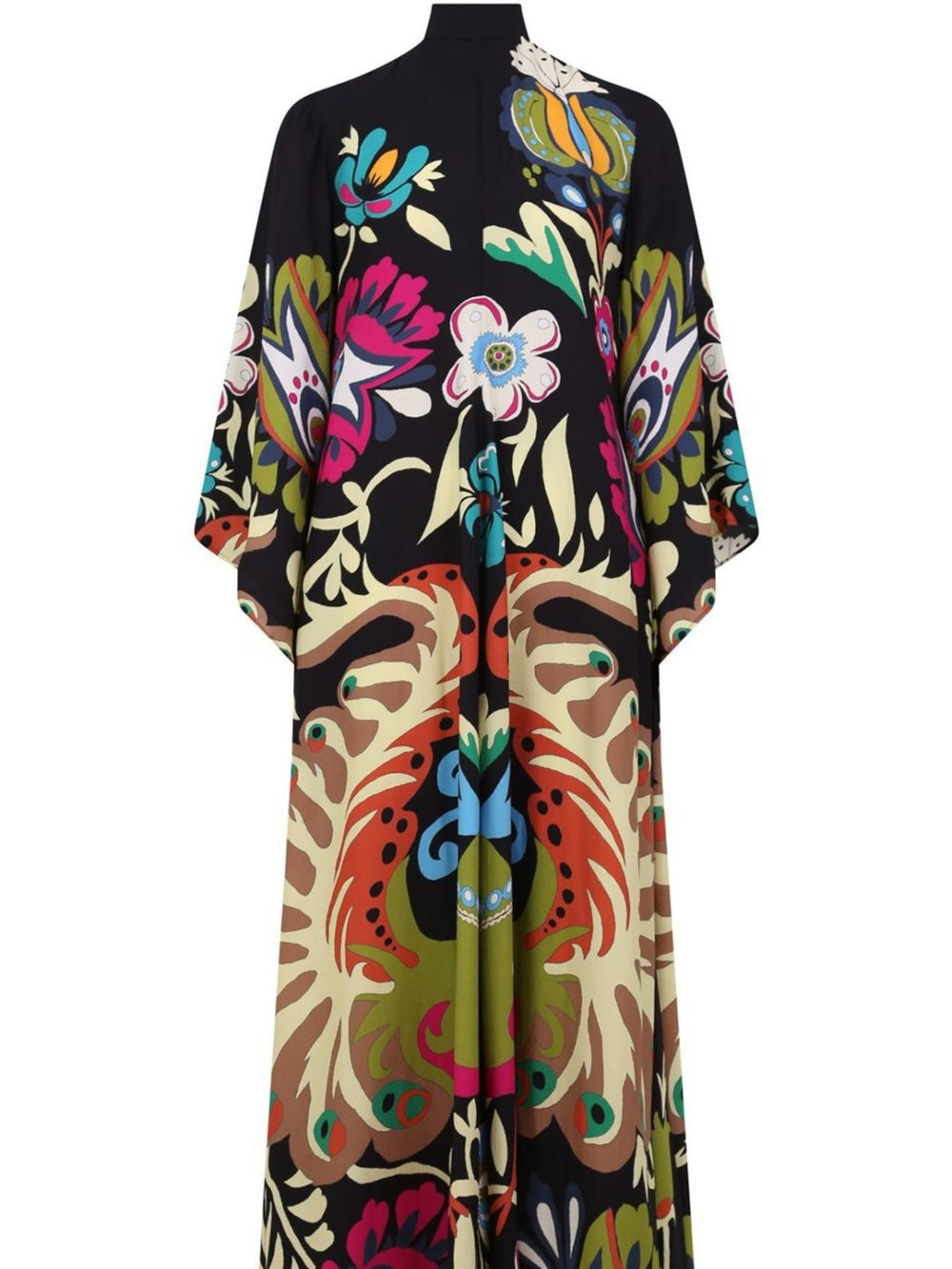 Peacock Printed Maxi Dress - Women's in multicolor