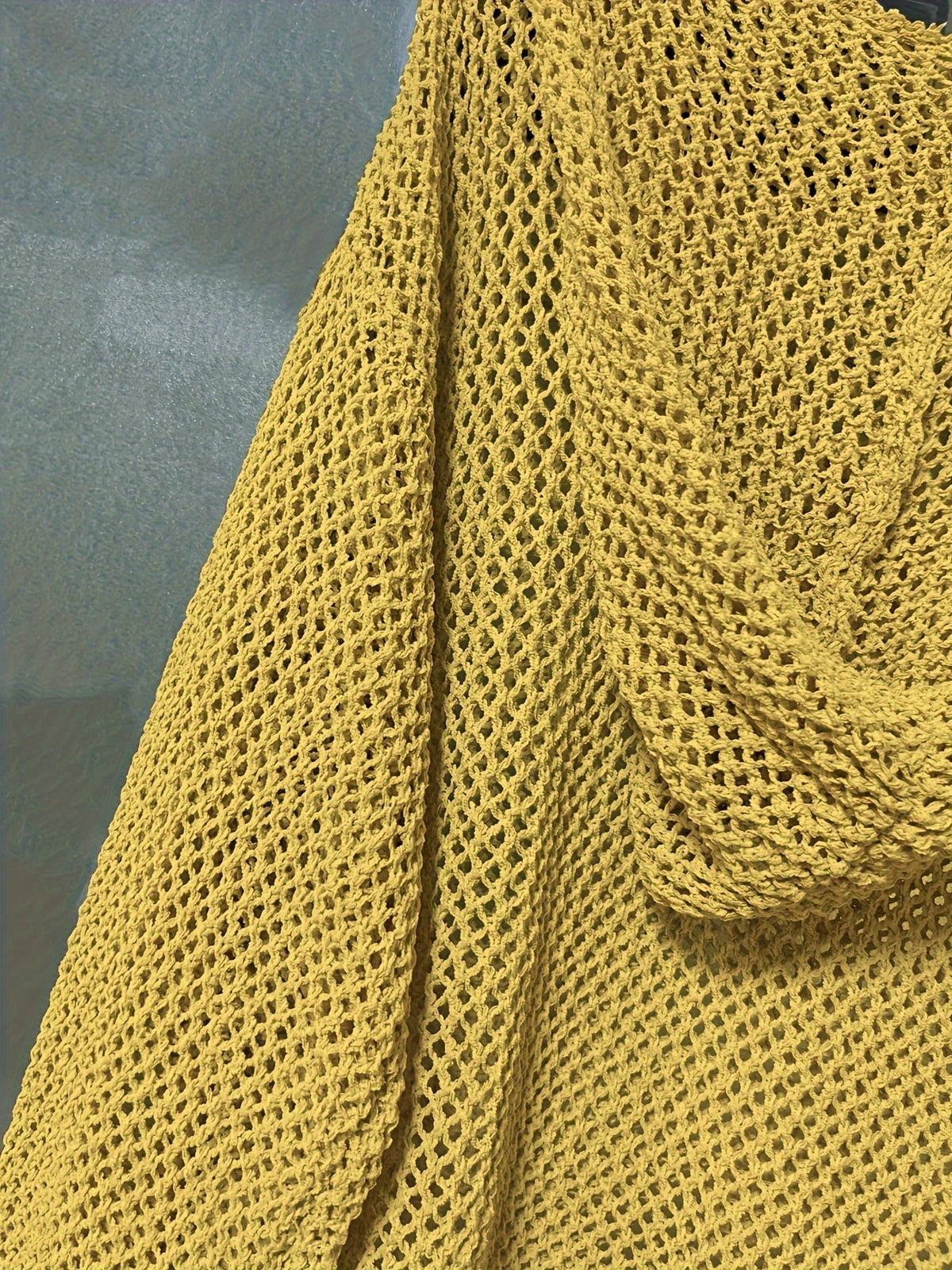 Lana Hooded Knit Sweater - Unisex in khaki
