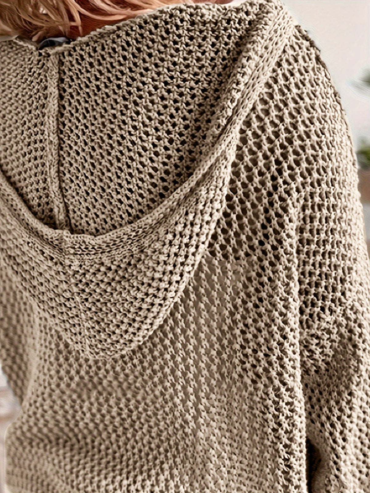 Lana Hooded Knit Sweater - Unisex in khaki
