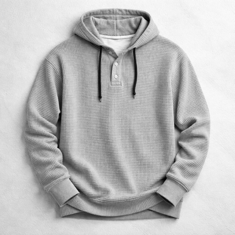 Bromley Waffle Hoodie - Unisex in navy