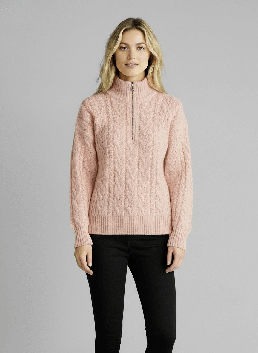 Amy Zip Sweater - Unisex in gray