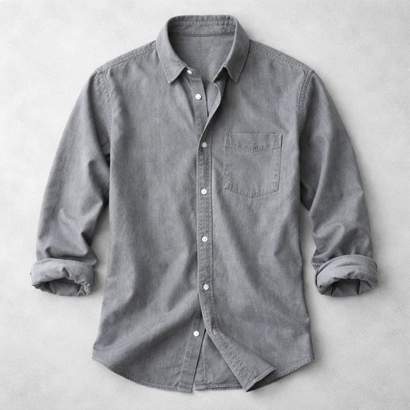 Cotton Owen Oxford Shirt - Unisex in blue