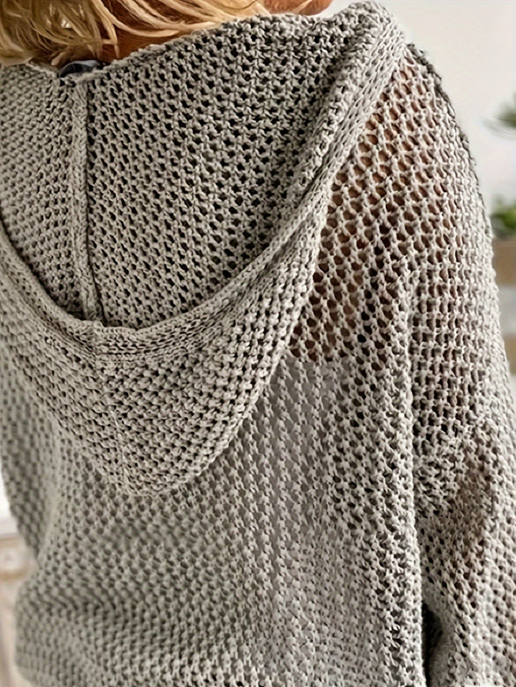 Lana Hooded Knit Sweater - Unisex in khaki
