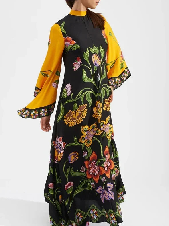 Loose Oversized Maxi Dress - Women's in black