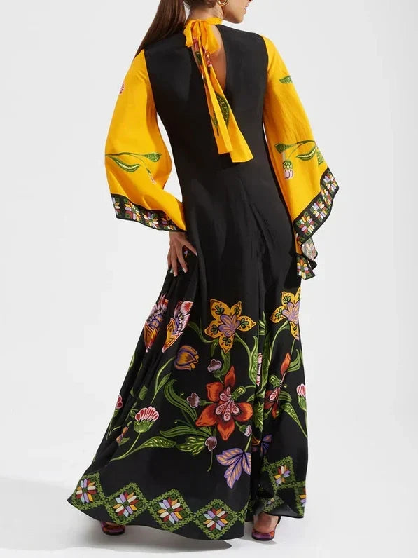 Loose Oversized Maxi Dress - Women's in black