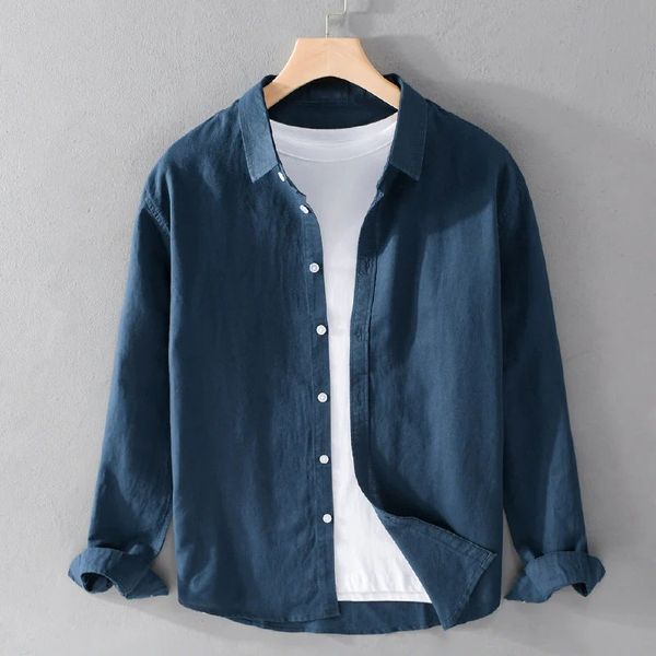Palermo Cotton Shirt - Unisex in navy