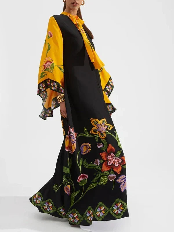 Loose Oversized Maxi Dress - Women's in black