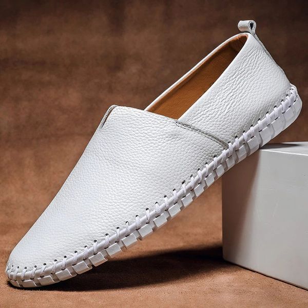 Massimo Leather Loafers - Men's in navy