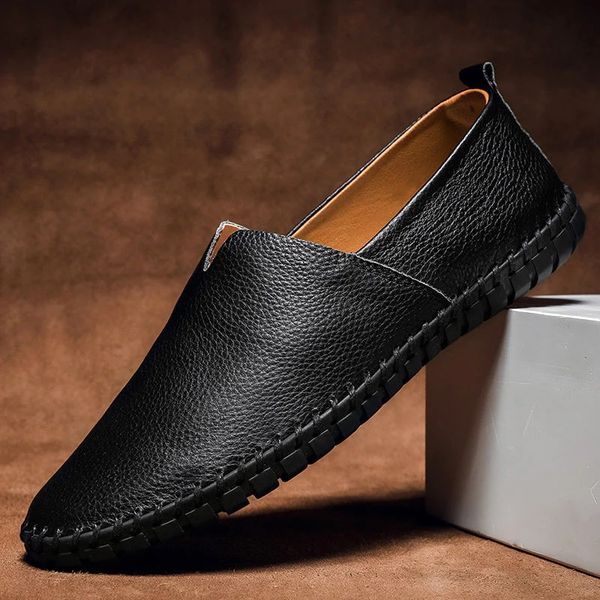 Massimo Leather Loafers - Men's in navy
