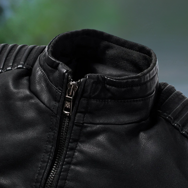 Felix Vintage Leather Jacket - Unisex in black