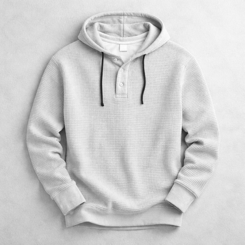 Bromley Waffle Hoodie - Unisex in navy