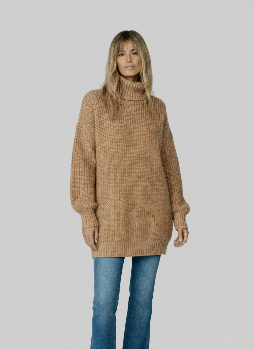 Amara Cashmere Sweater - Unisex in khaki